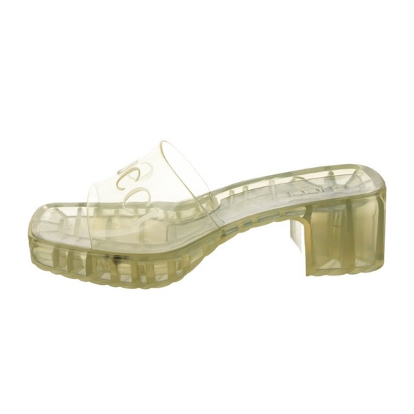 Gucci Transparent Cream Mules - Picture 2 of 5